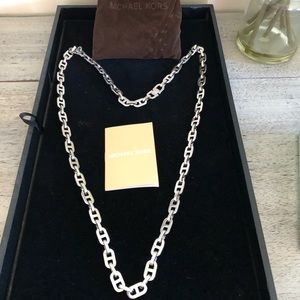 Michael Kors Authentic Long Silver Necklace